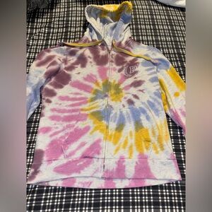 Rare hard to find . Victoria secret PINK tie dye zip up hoodie . Medium